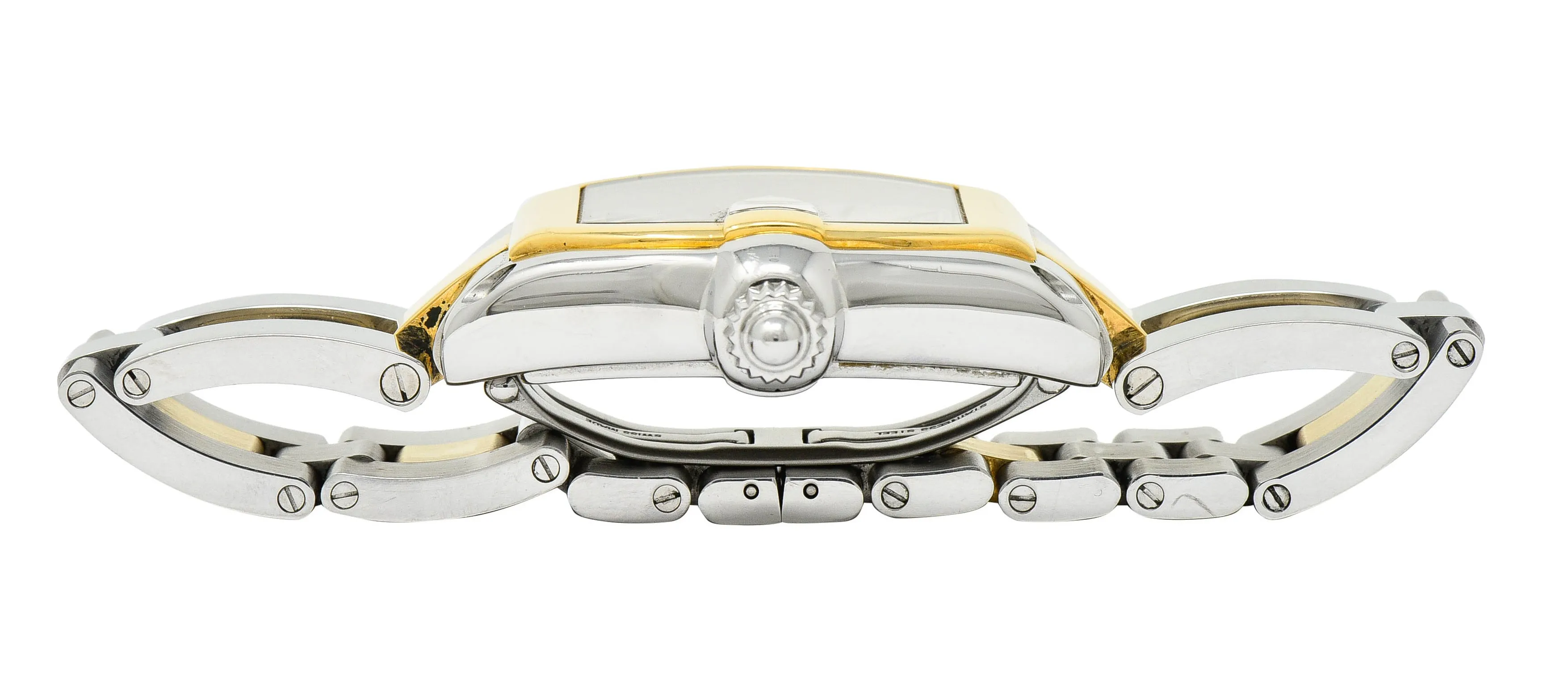 Cartier Roadster Unisex Large Two-Tone 18K Gold Automatic Silver Dial Men's Watch 2510