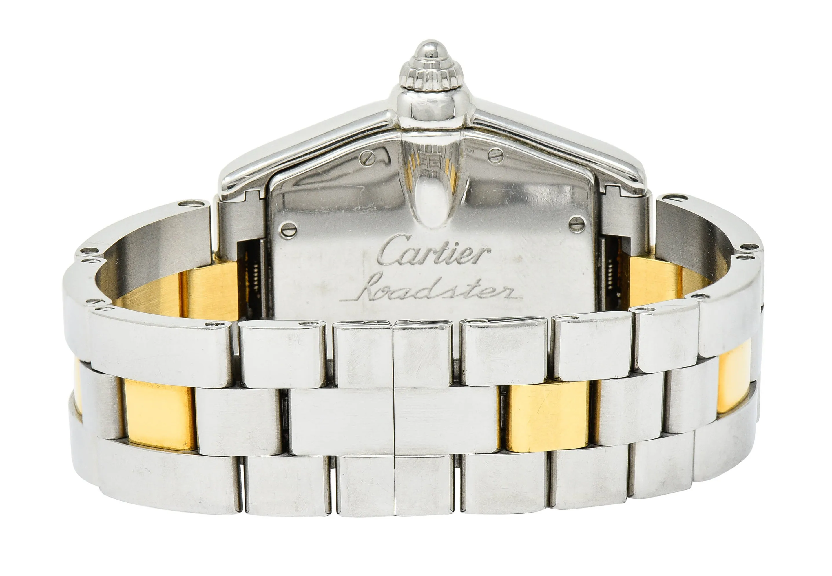 Cartier Roadster Unisex Large Two-Tone 18K Gold Automatic Silver Dial Men's Watch 2510