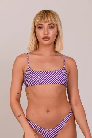 Checkmate Lace Up Crop Bikini Top