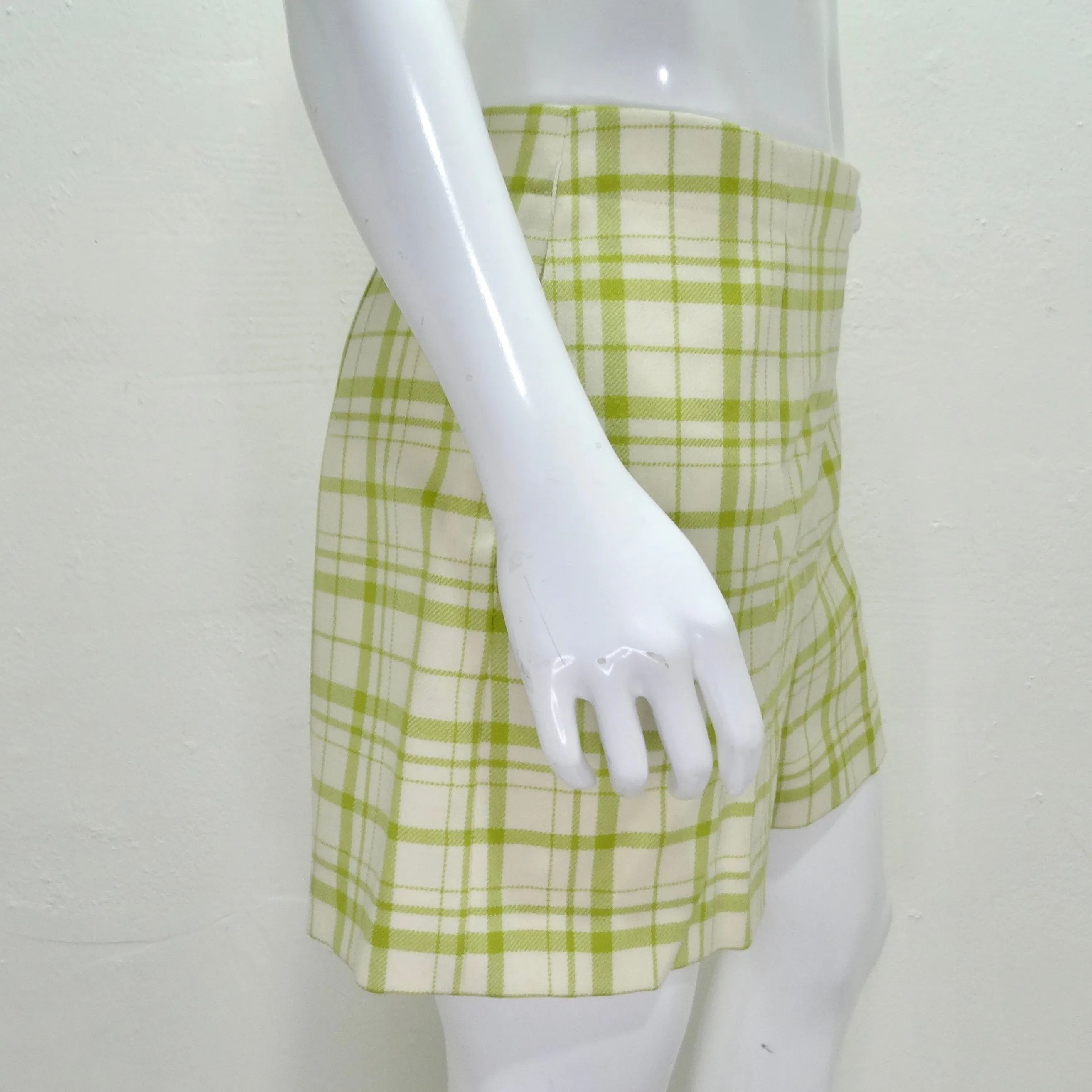 Christian Dior Plaid Wool Shorts