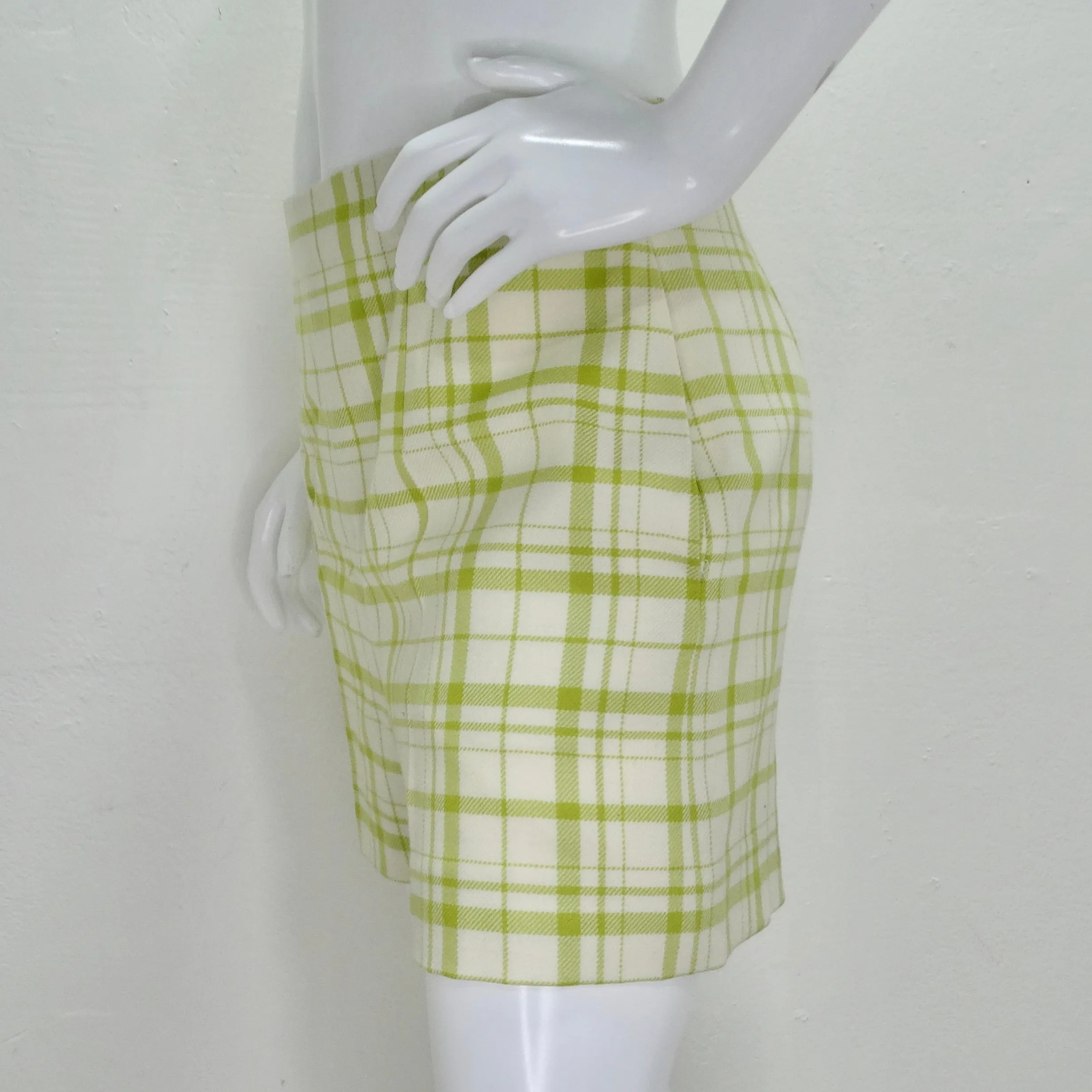 Christian Dior Plaid Wool Shorts