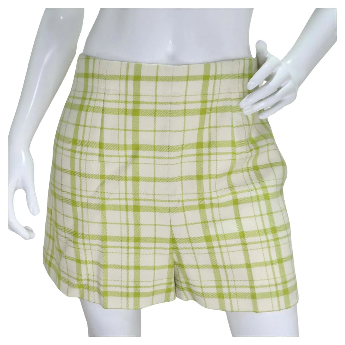 Christian Dior Plaid Wool Shorts