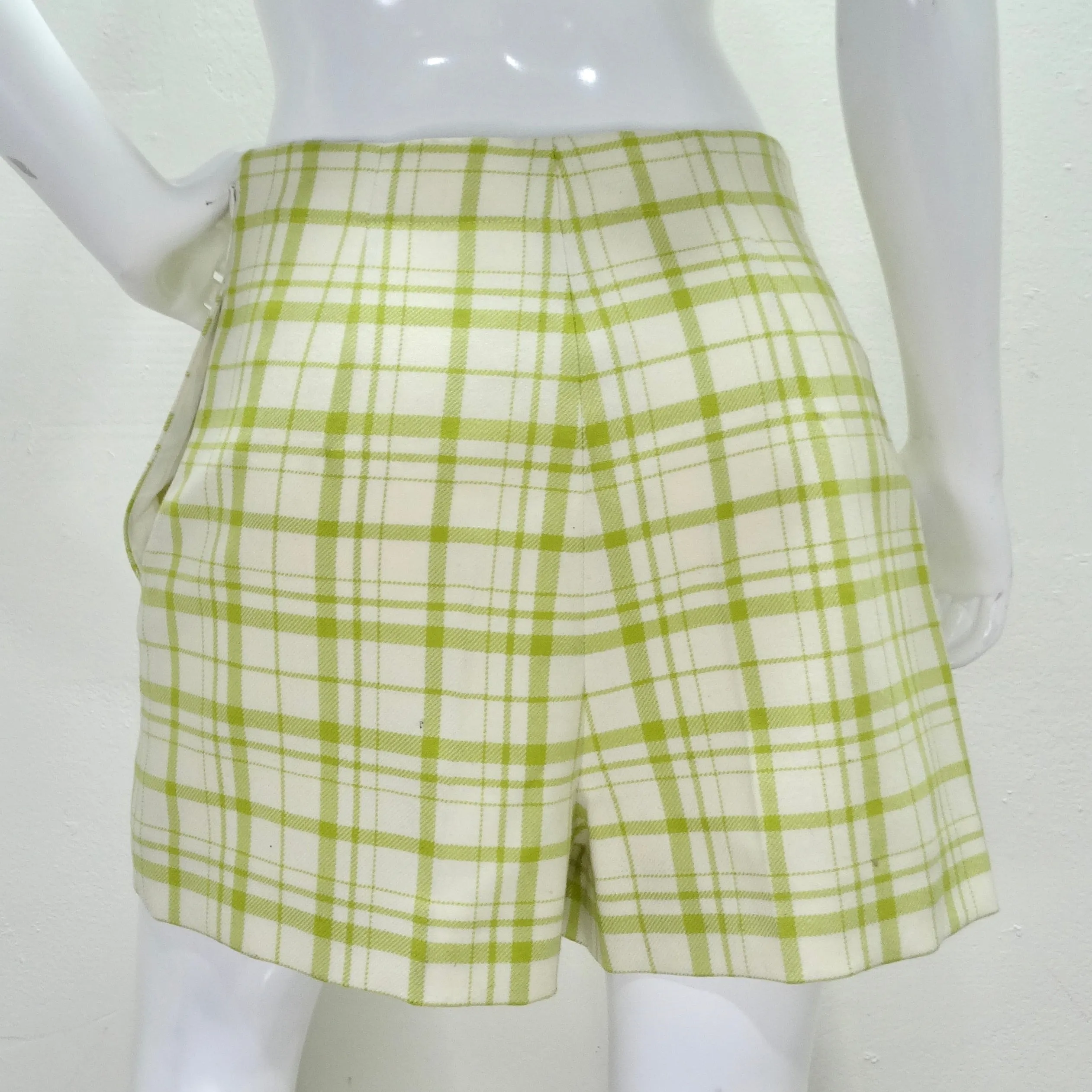 Christian Dior Plaid Wool Shorts