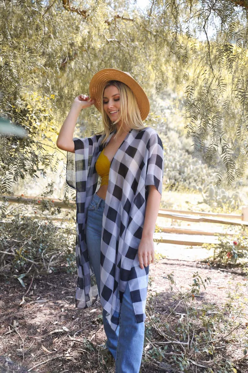 Classic Lightweight Buffalo Check Kimono