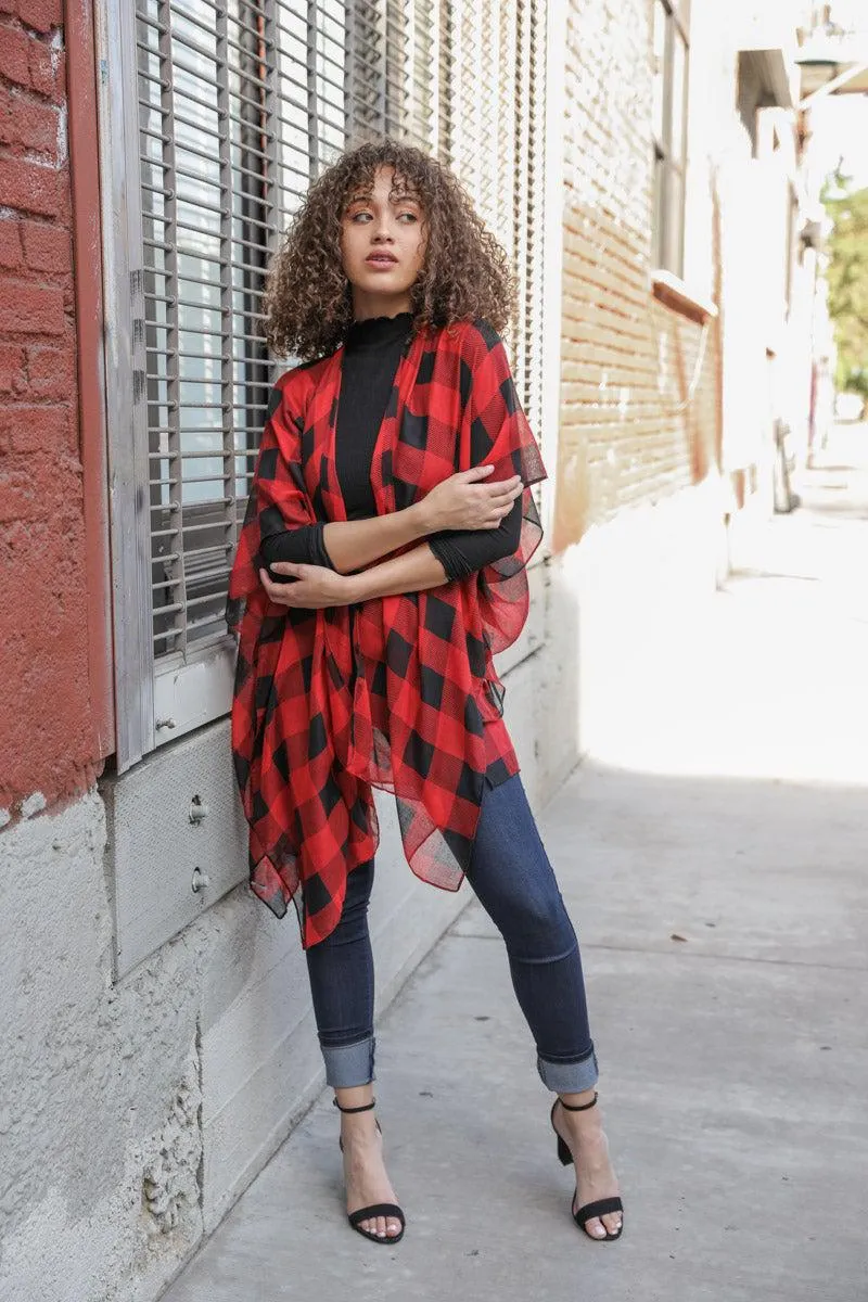 Classic Lightweight Buffalo Check Kimono