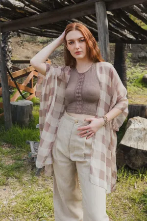 Classic Lightweight Buffalo Check Kimono