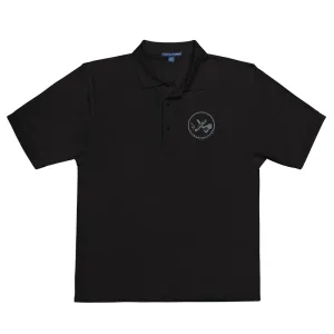 Clubs and Sticks Men's Premium Embroidered Polo - Grey