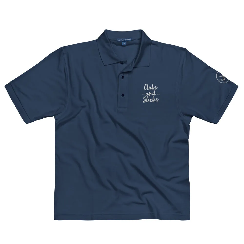 Clubs and Sticks Men's Premium Polo