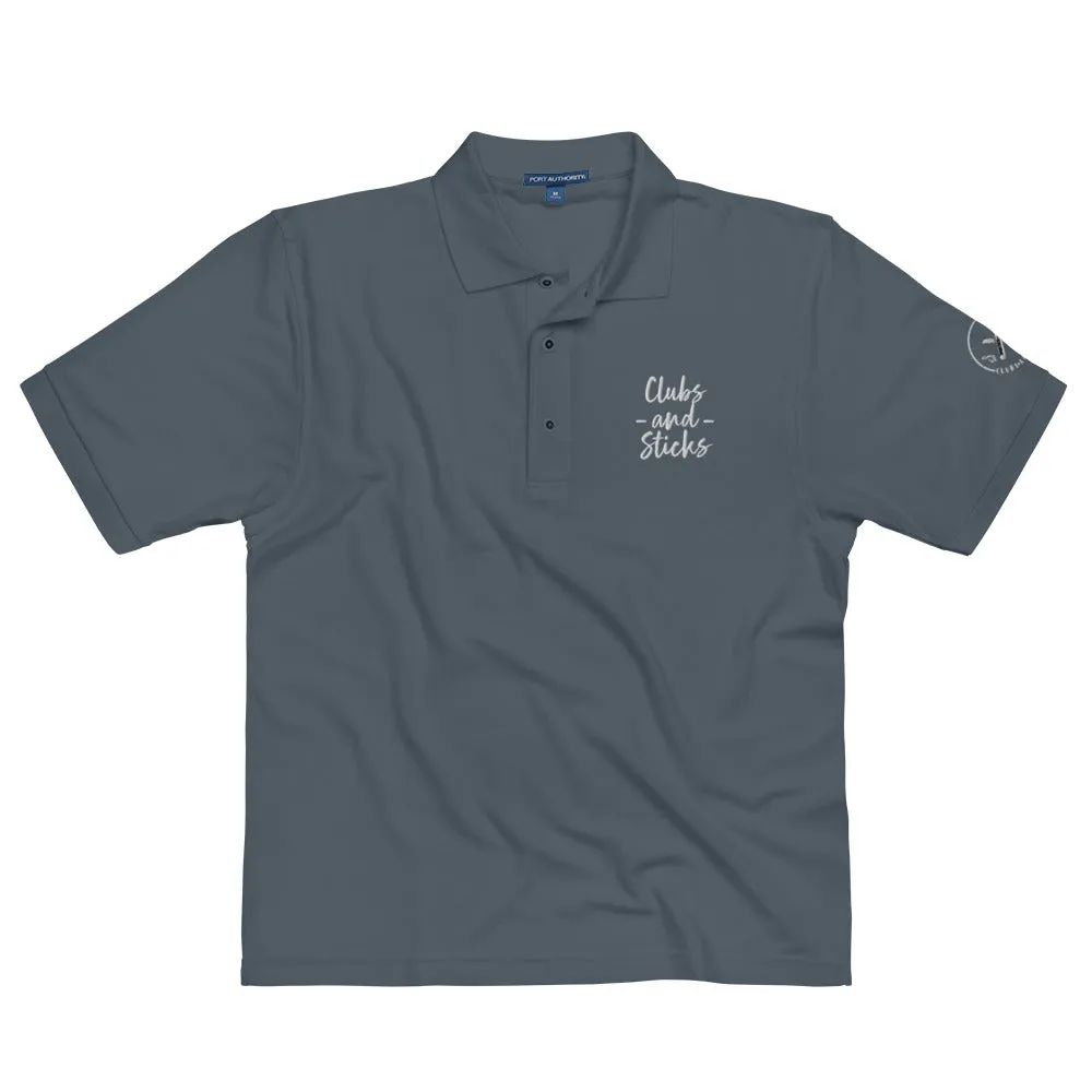 Clubs and Sticks Men's Premium Polo