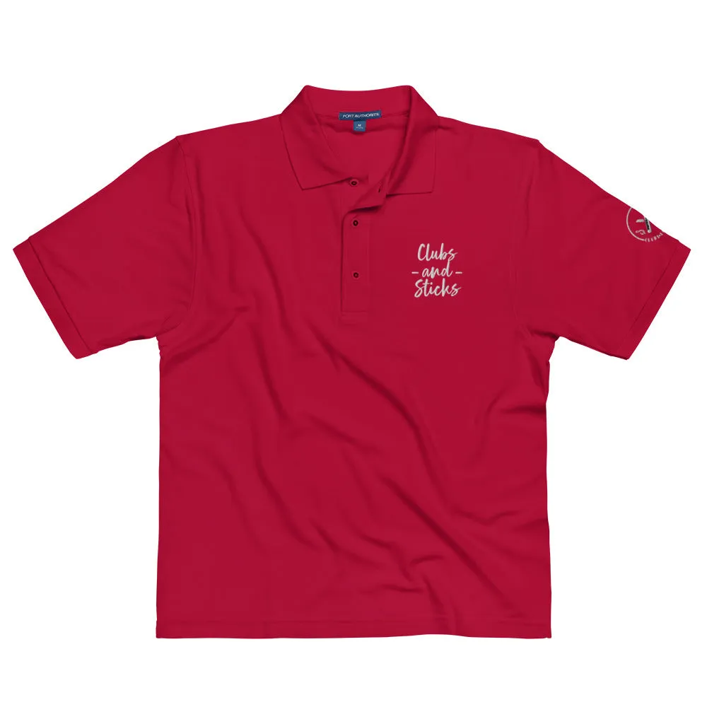 Clubs and Sticks Men's Premium Polo