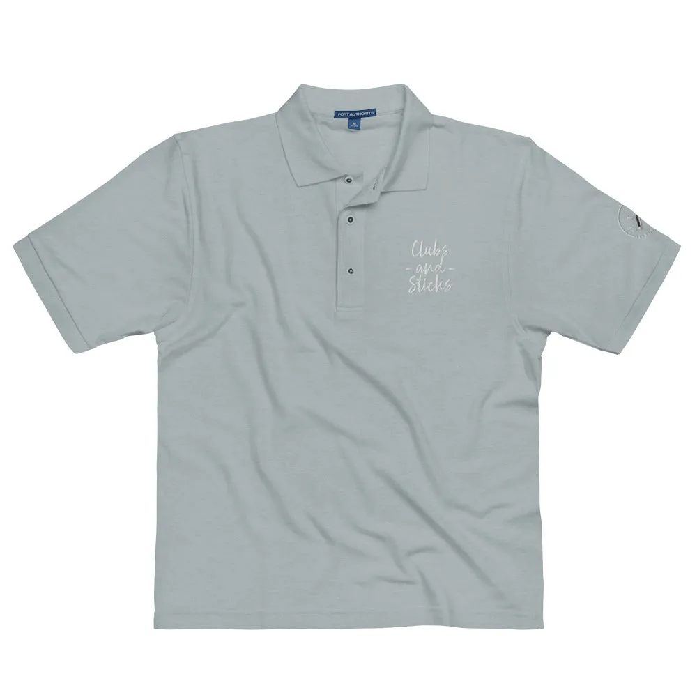 Clubs and Sticks Men's Premium Polo