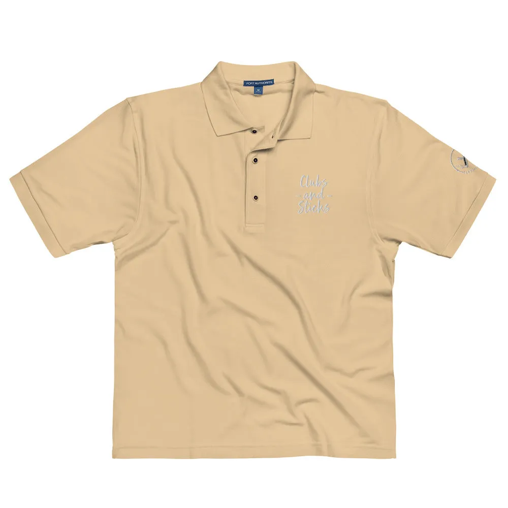 Clubs and Sticks Men's Premium Polo