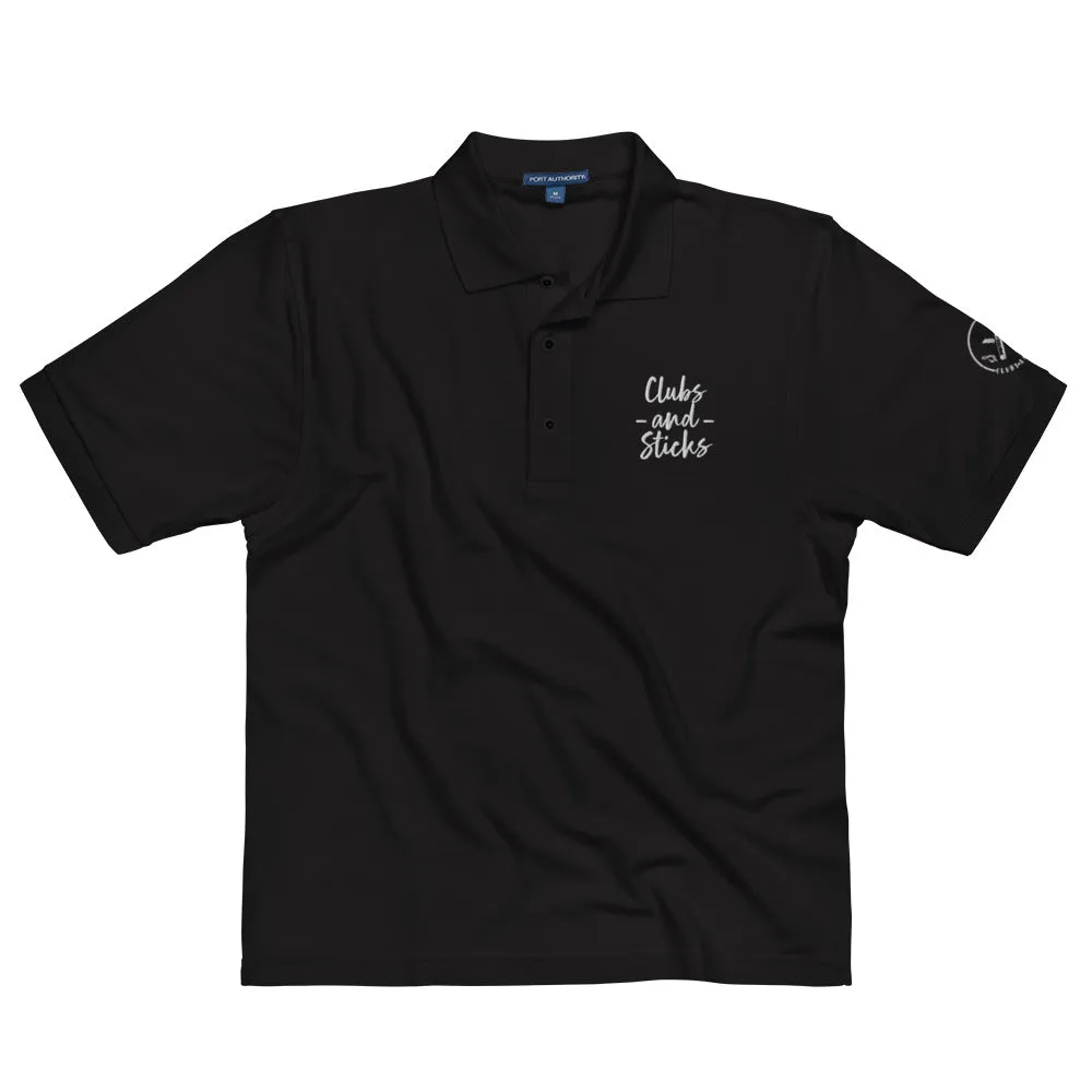 Clubs and Sticks Men's Premium Polo