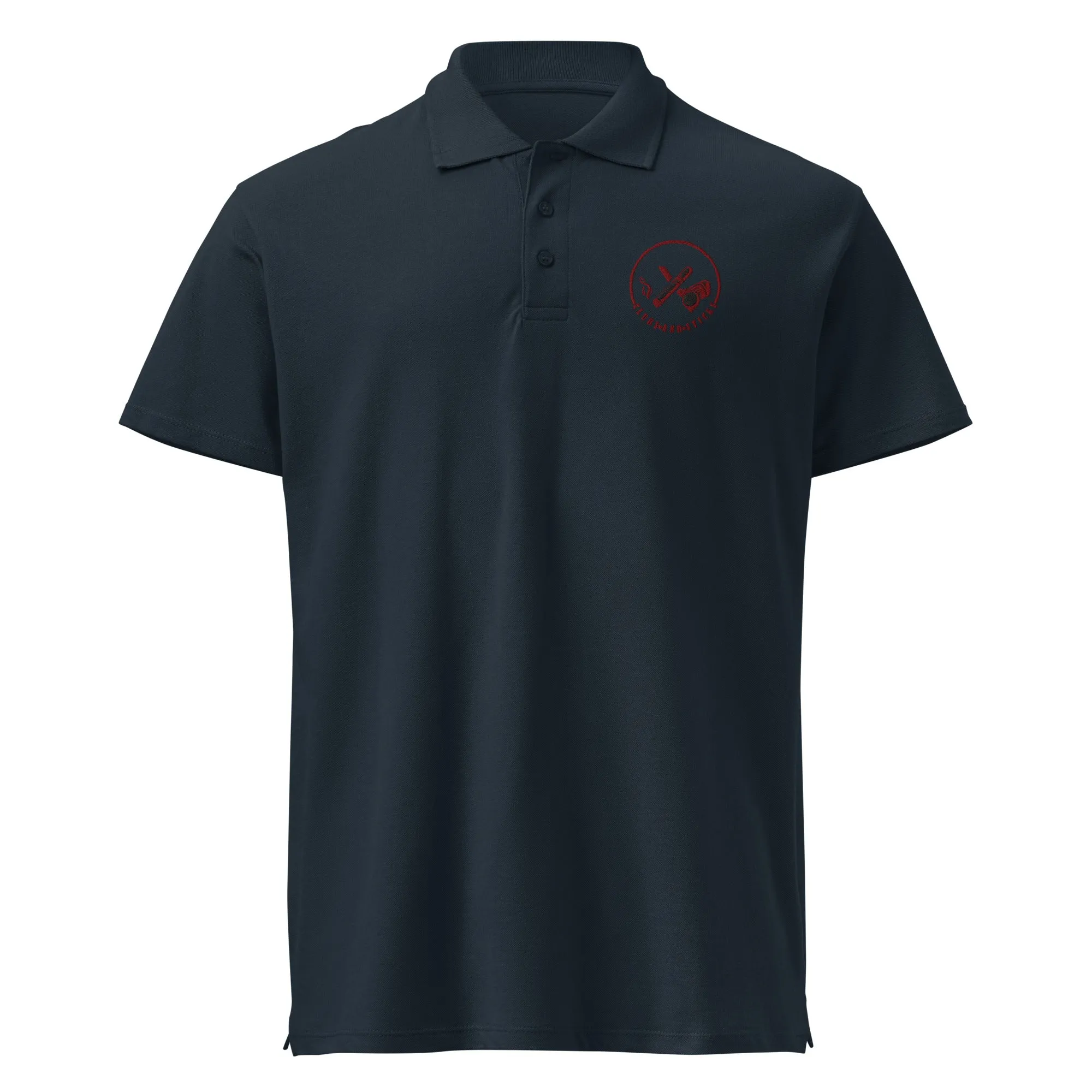 Clubs and Sticks Premium Pique Embroidered Polo Shirt - Maroon