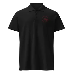 Clubs and Sticks Premium Pique Embroidered Polo Shirt - Maroon