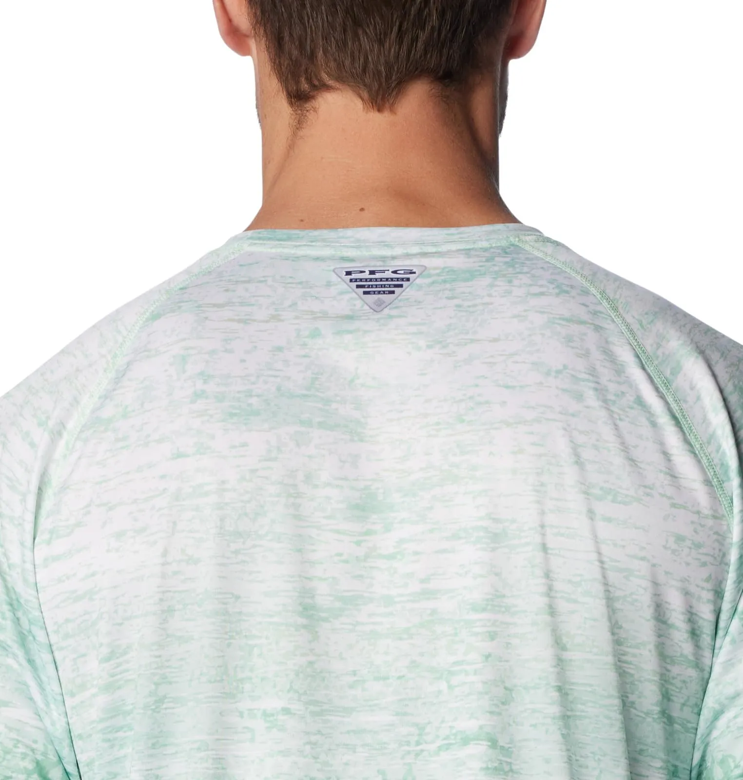 Columbia Men's Super Terminal Tackle Long Sleeve Shirt, Ocean Mint/Digiscale Fade, Small