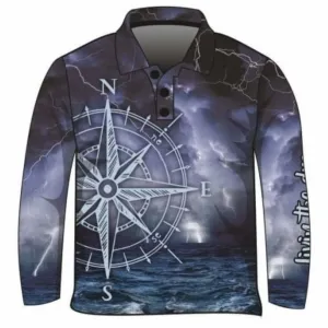 Compass | Blue Storm Livin the Dream Fishing Shirt