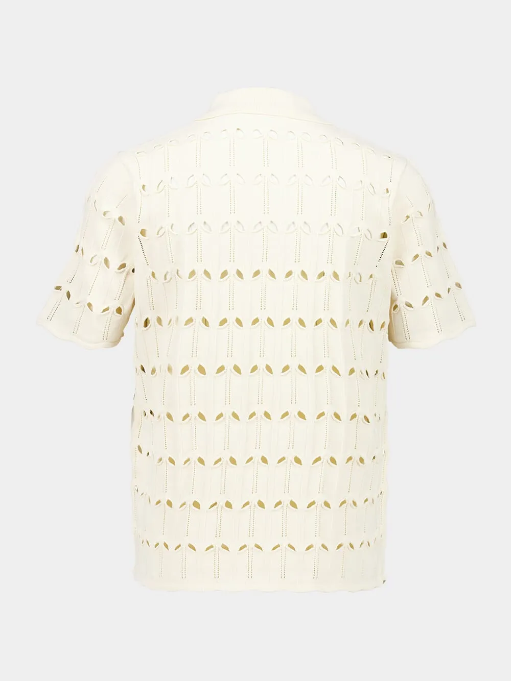 Cream Rhiannon Pointelle Polo