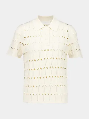 Cream Rhiannon Pointelle Polo