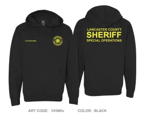 CUSTOM Lancaster County Sheriff’s Office Special Operations Unit Comfort Unisex Hooded Sweatshirt - VKM8tv
