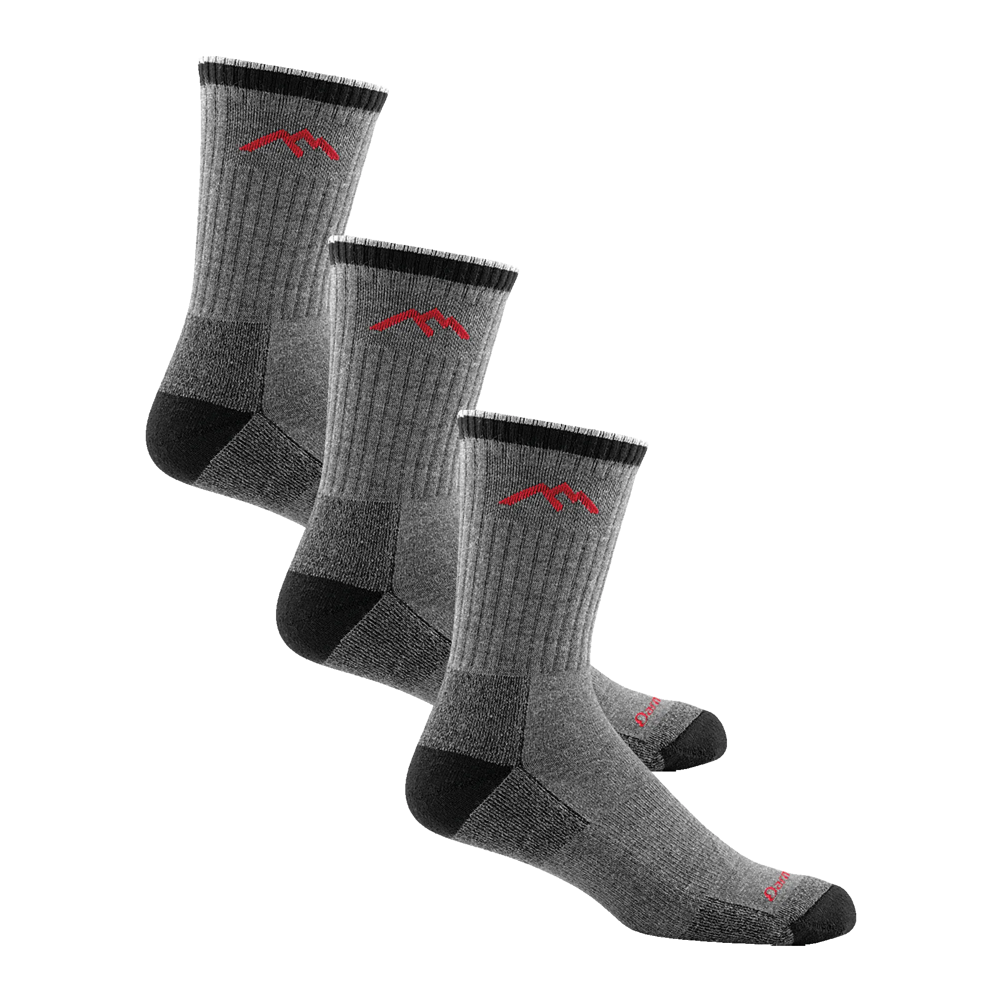 Darn Tough Mens Coolmax Hiker Micro Crew Midweight 3-Pack Socks