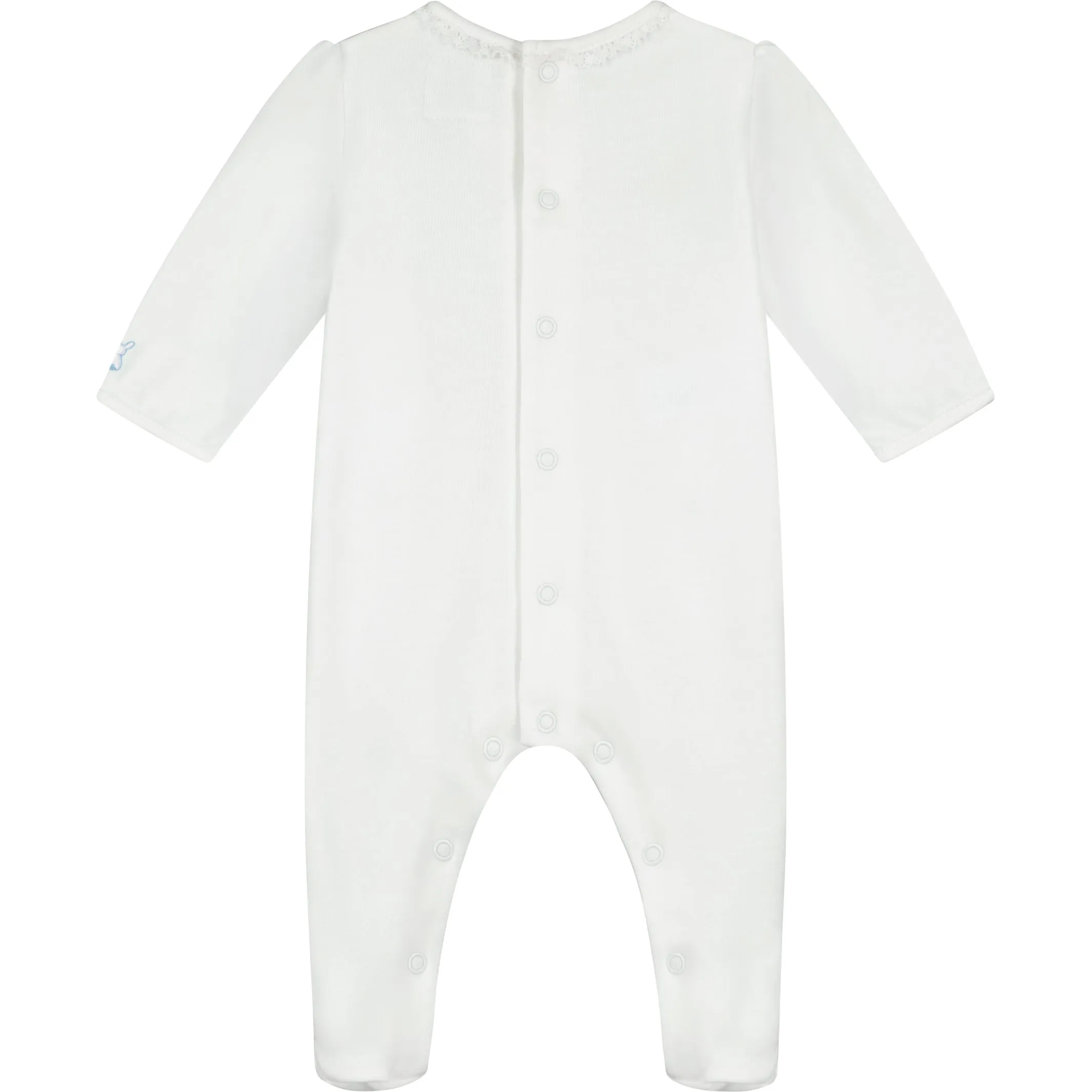Demi White Baby Girls Babygrow & Hairband