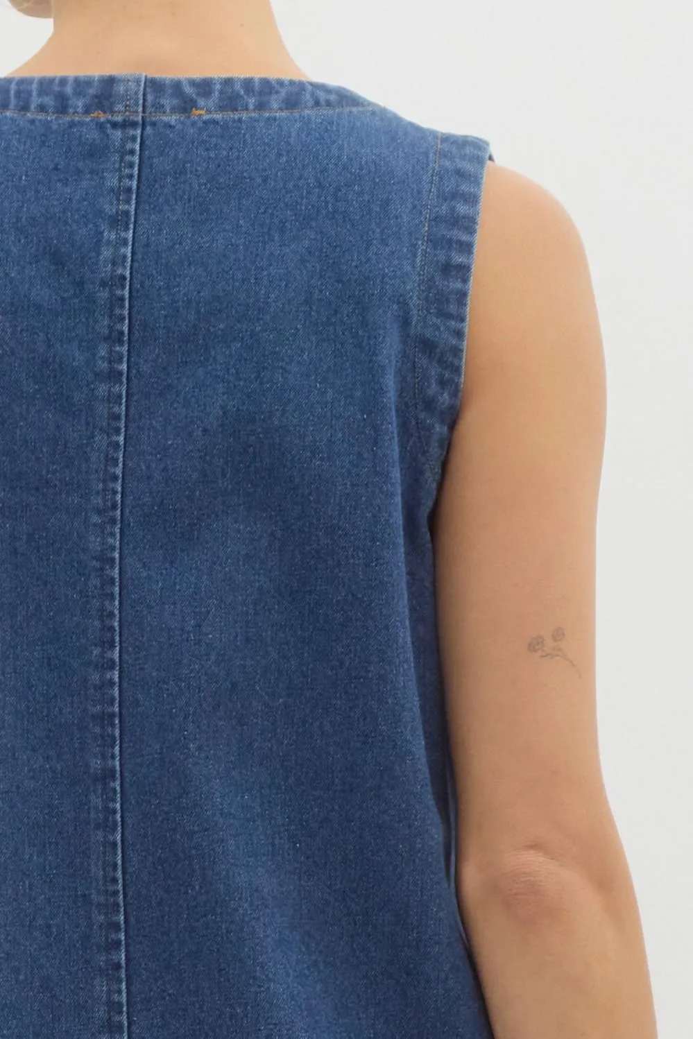 Denim Sleeveless Mini Dress