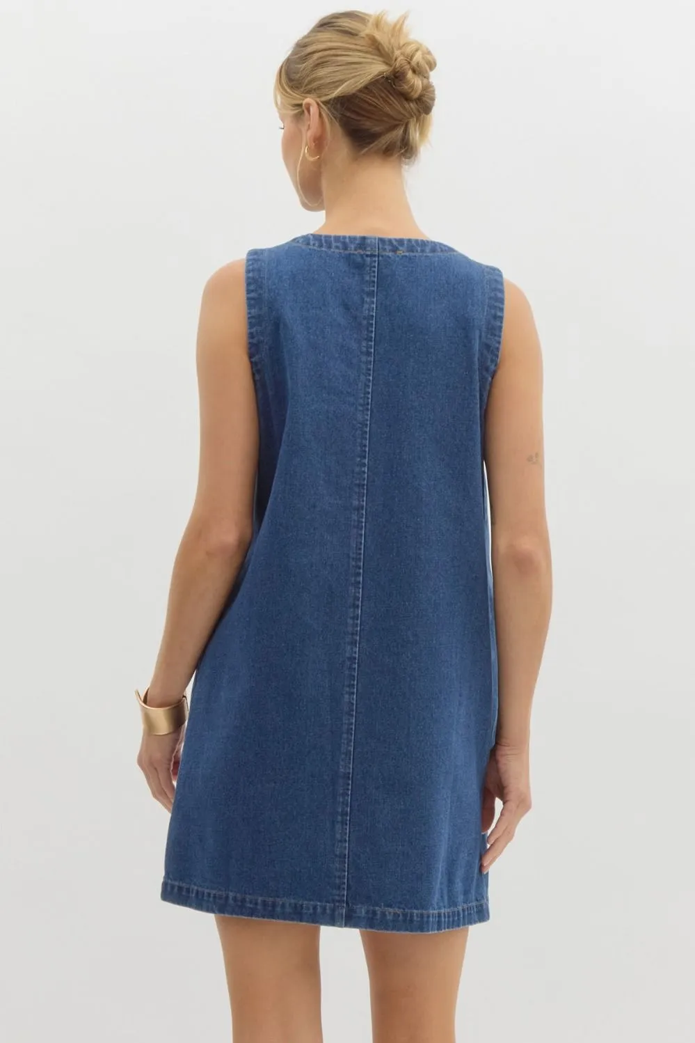 Denim Sleeveless Mini Dress