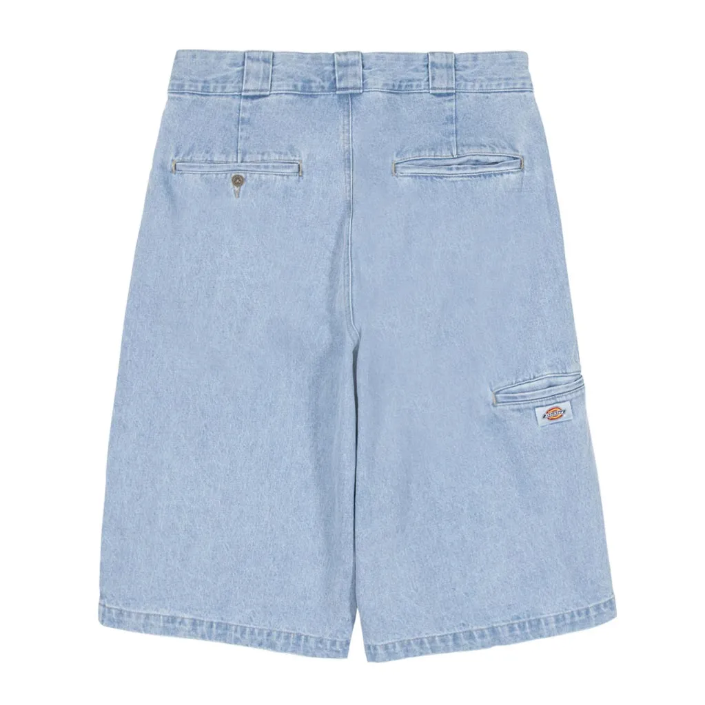 DICKIES 42283 13" DENIM MULTI POCKET SHORTS - LIGHT INDIGO