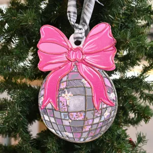 Disco Ball Wooden Ornament