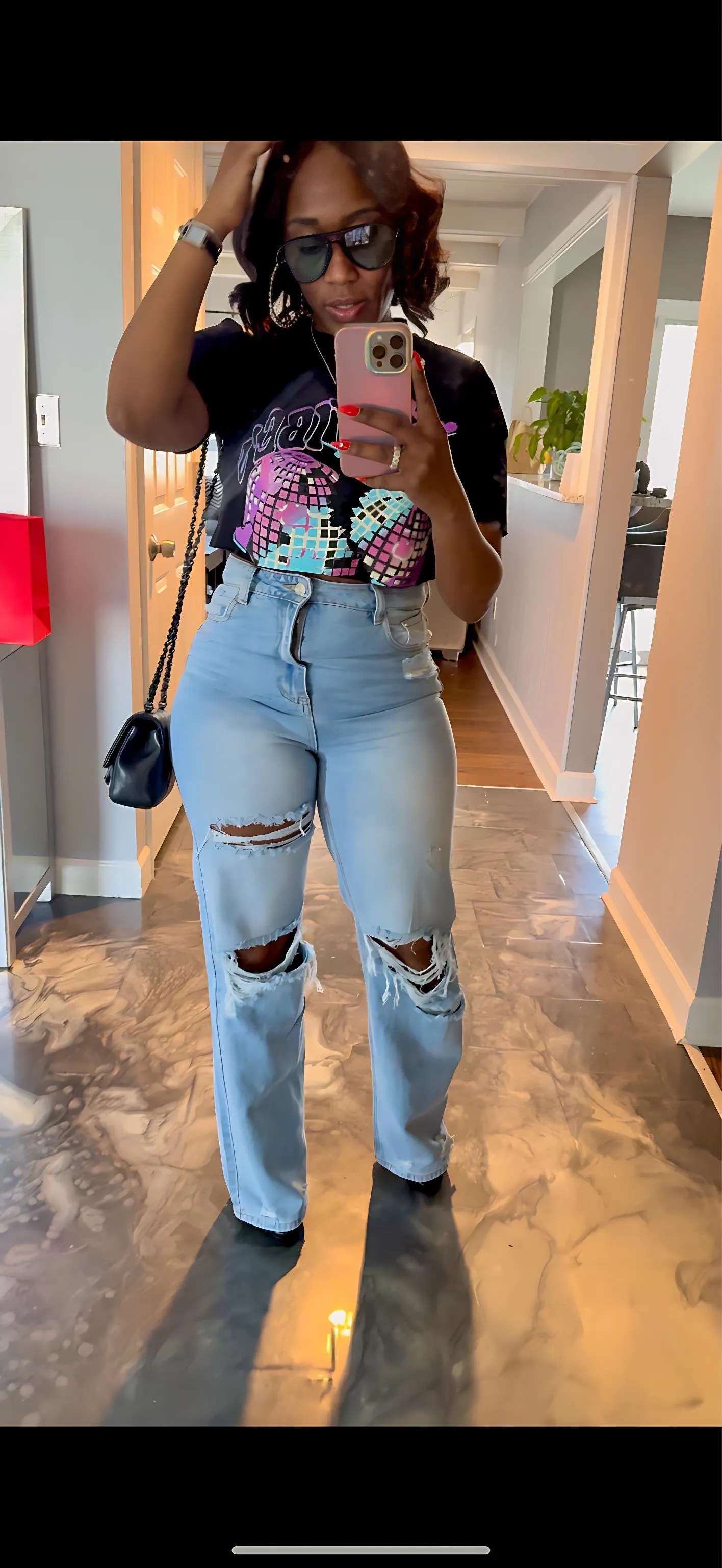 DISCO GRAPHIC CROP TOP