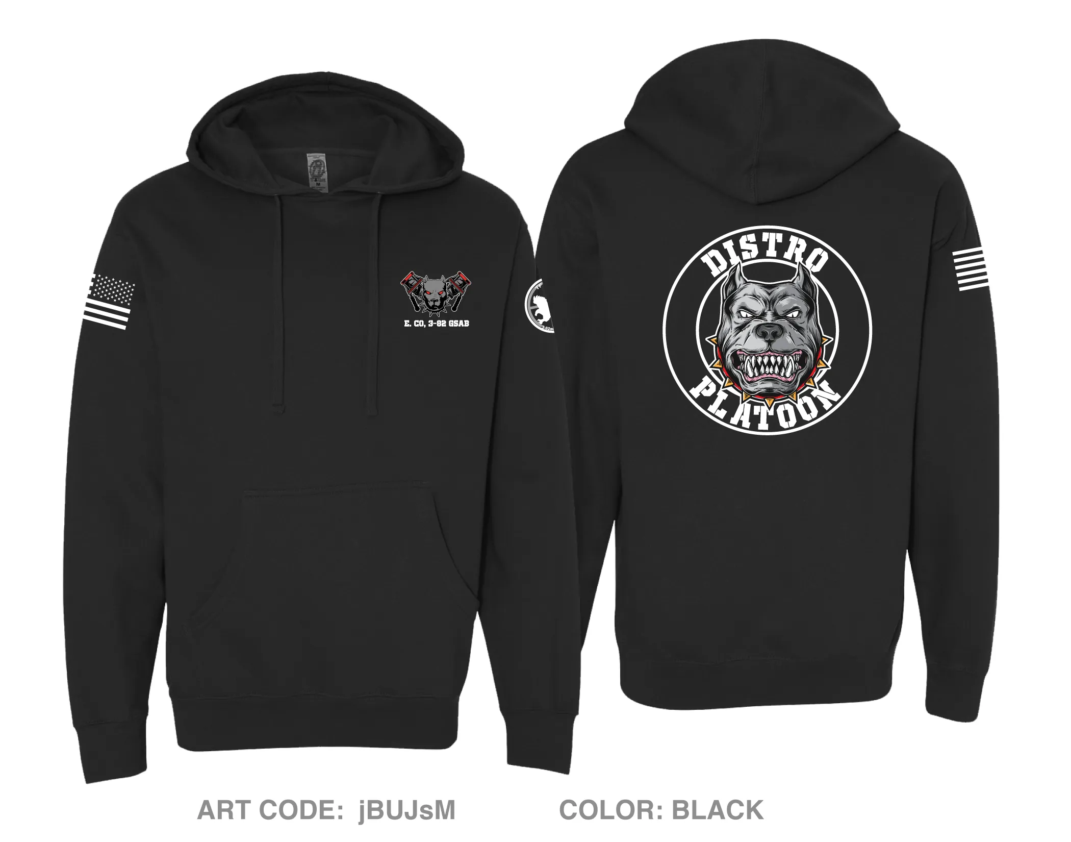 E. CO, 3-82 GSAB Comfort Unisex Hooded Sweatshirt - jBUJsM
