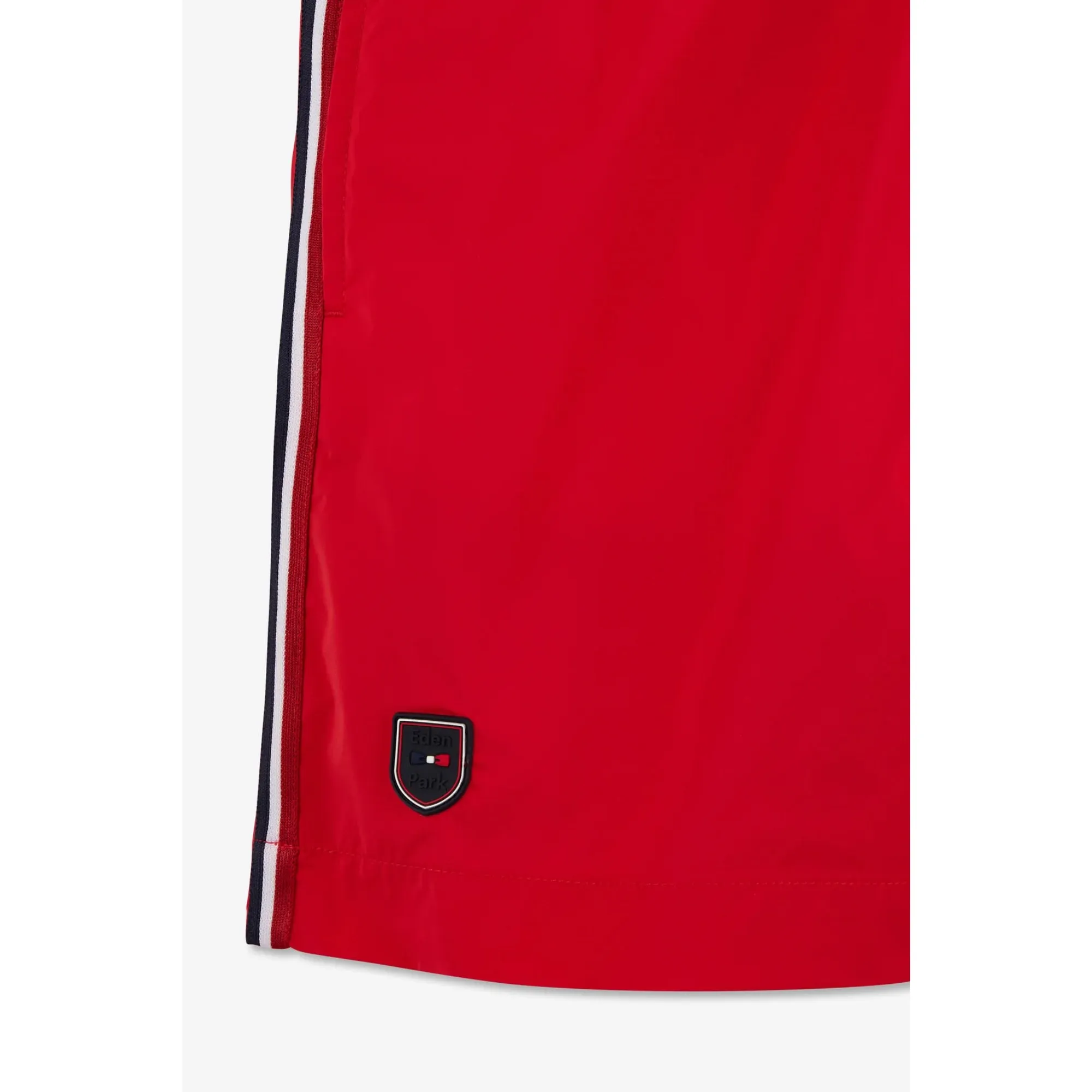 Eden Park Gents Plain Swim Shorts With Tricolor Stripe Detail