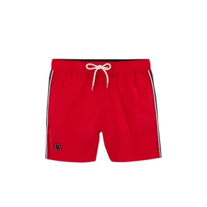 Eden Park Gents Plain Swim Shorts With Tricolor Stripe Detail