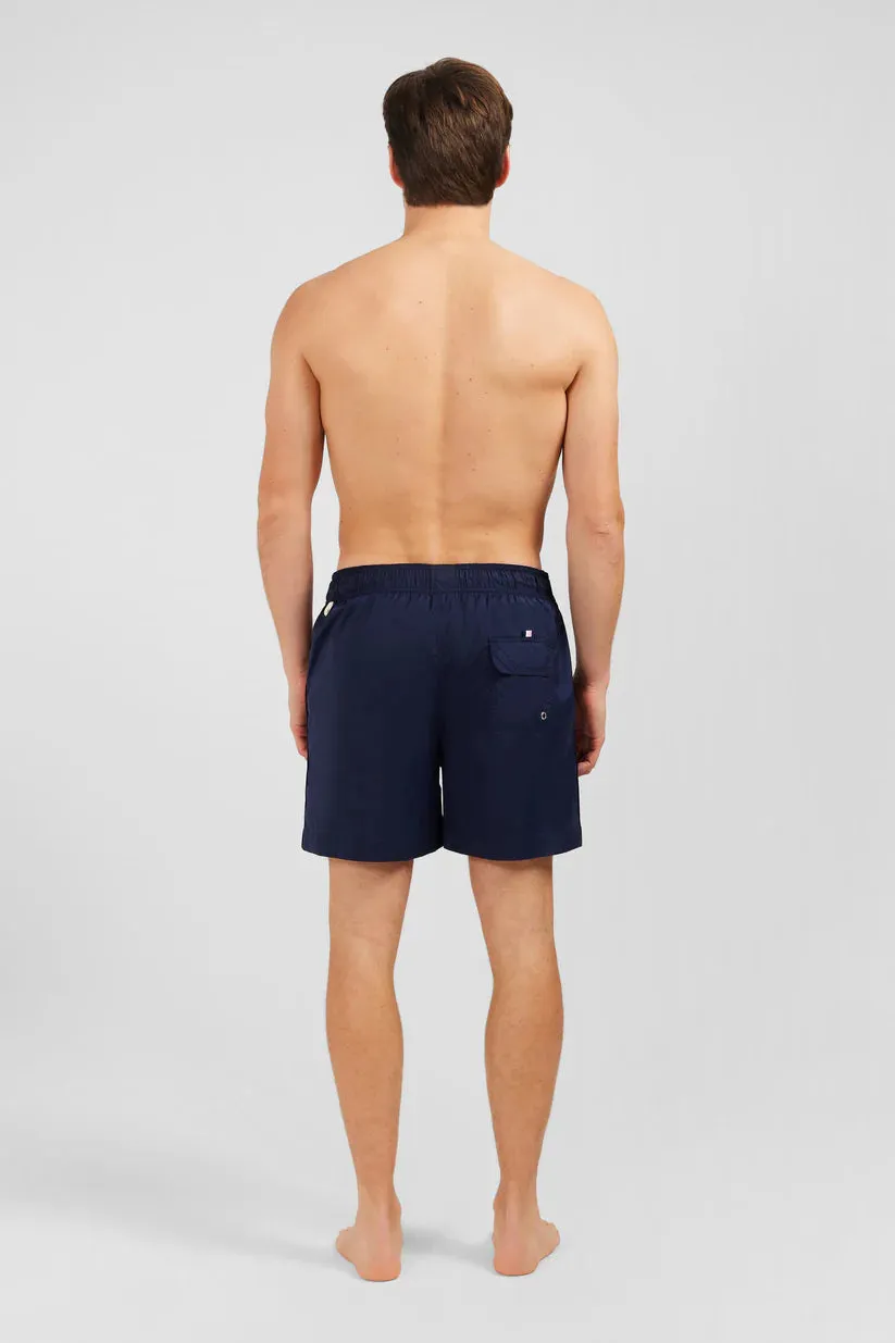 Eden Park Gents Plain Swim Shorts With Tricolor Stripe Detail