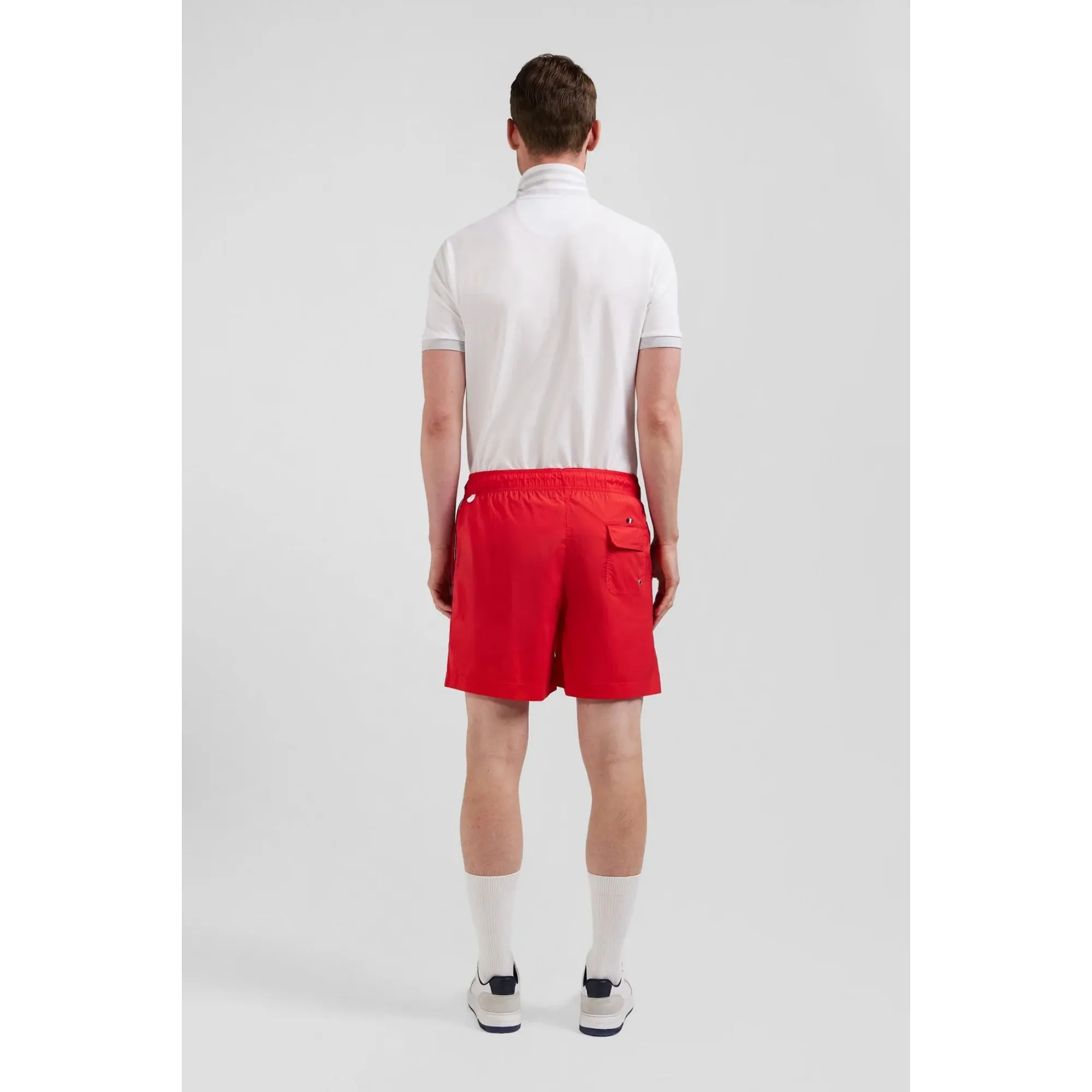 Eden Park Gents Plain Swim Shorts With Tricolor Stripe Detail