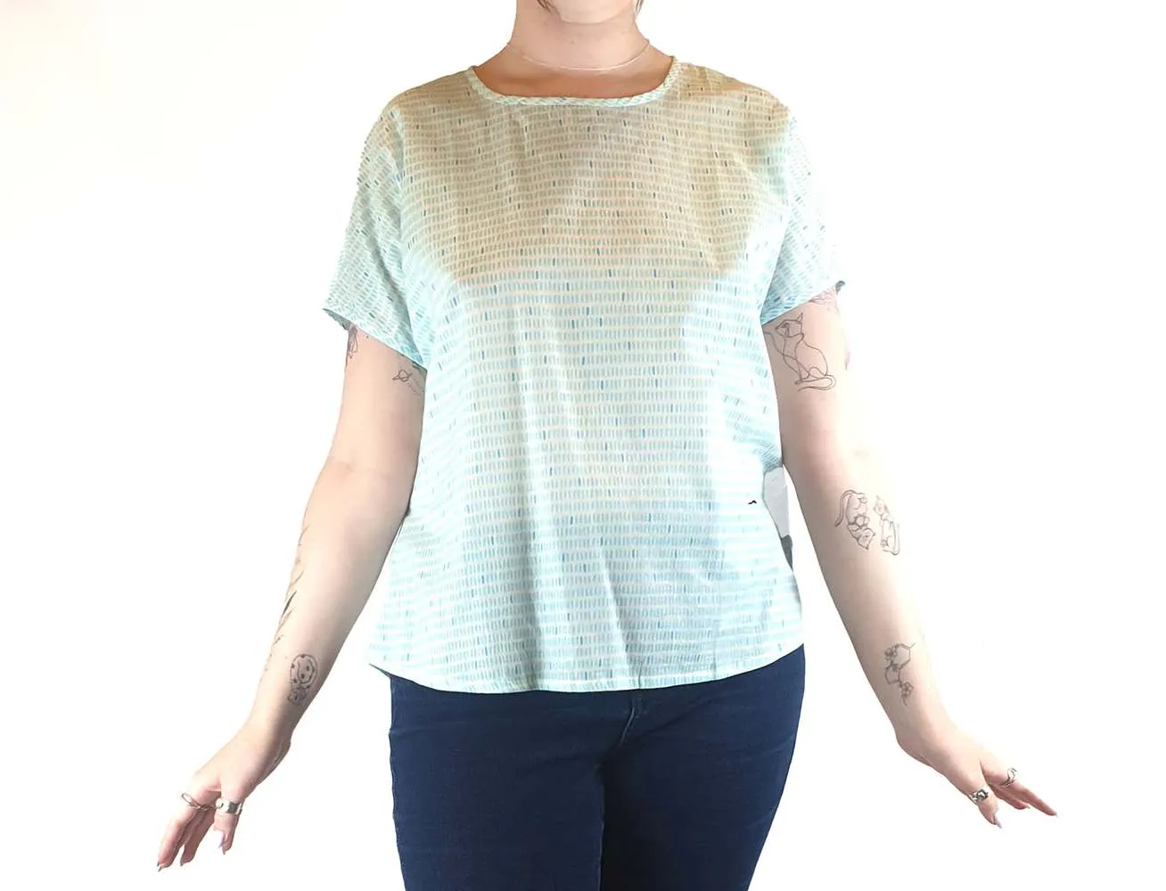 Ella & Sunday blue print top size 12