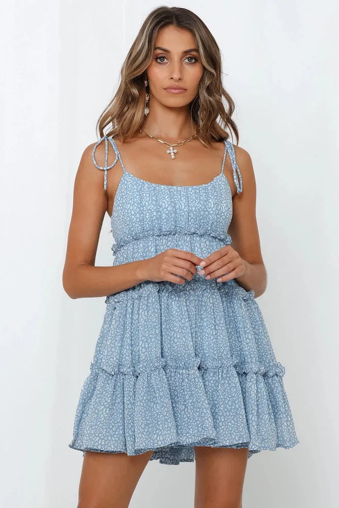 European and American Hot Trade  Women's Clothing  New Spaghetti-Strap Floral Print Elegant Fairy Short Dress 2025 Summer Multicolor