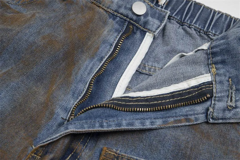 Fashion Inkjet Denim Shorts Men And Women