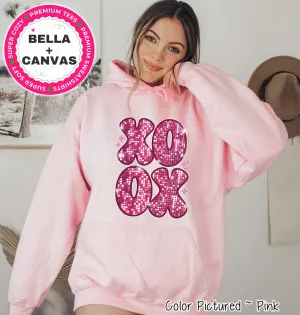 Faux Sequin XOXO Valentine Tee or Sweatshirt