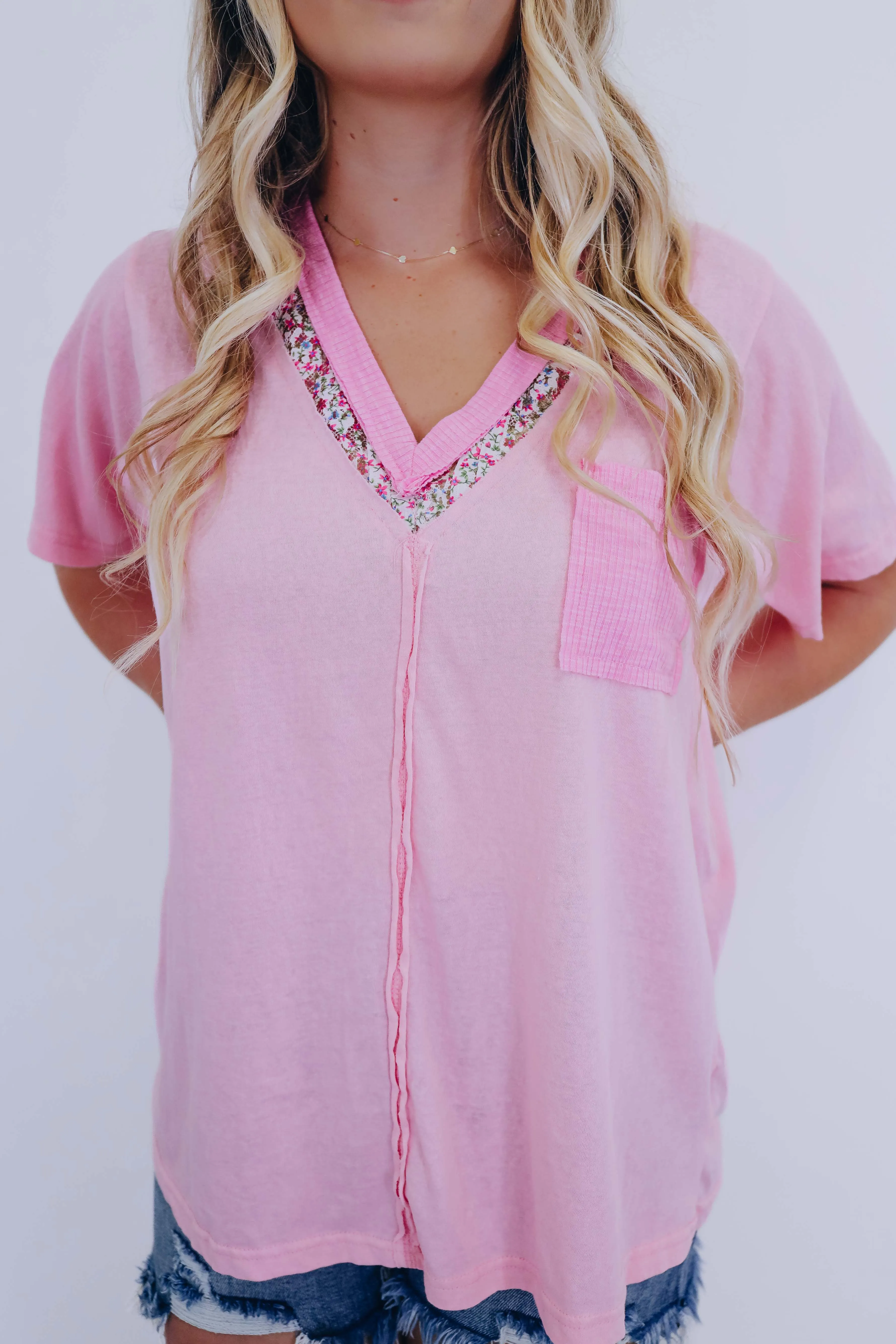 Faye Floral Lace V-Neck Top By POL - 3 Colors