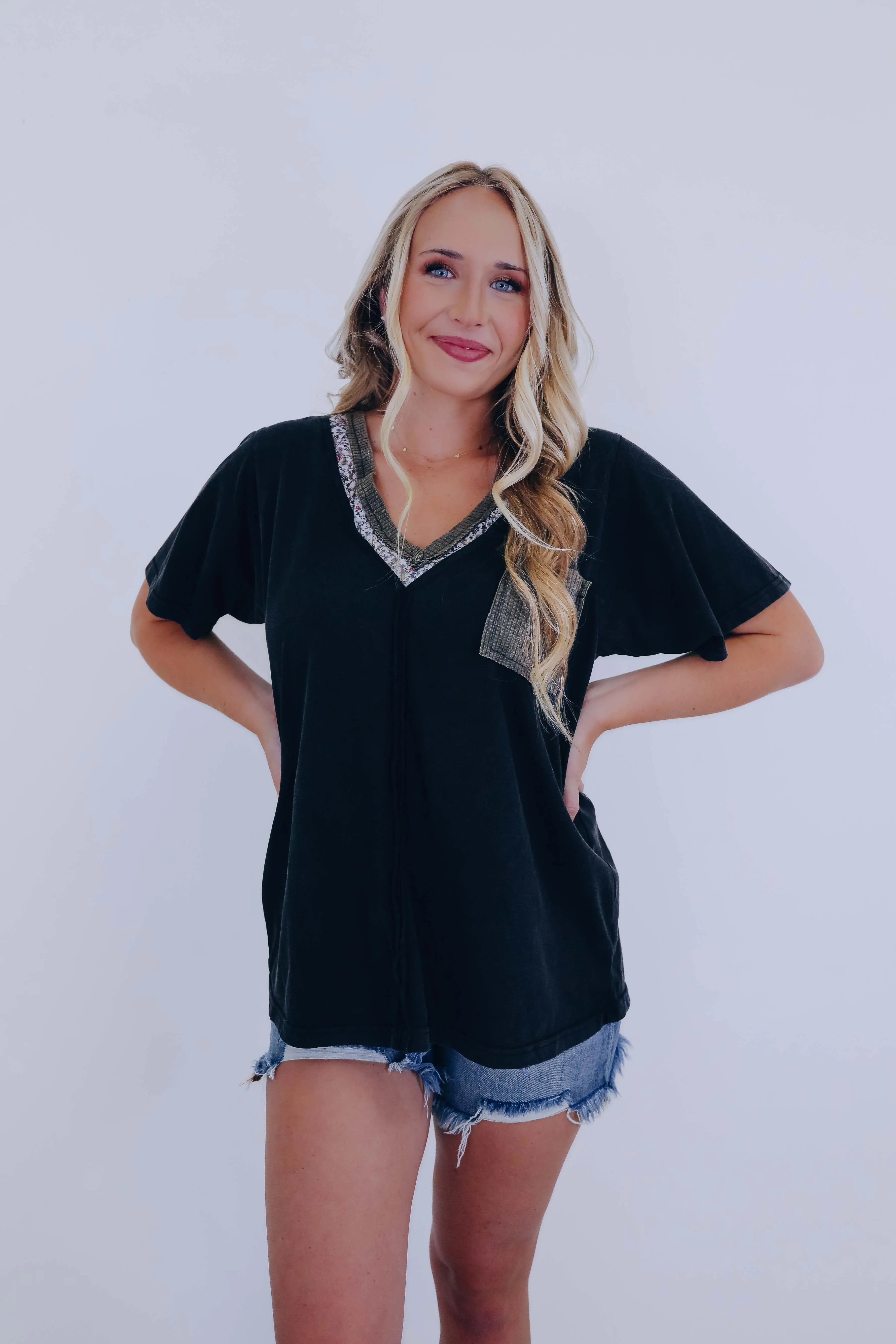 Faye Floral Lace V-Neck Top By POL - 3 Colors