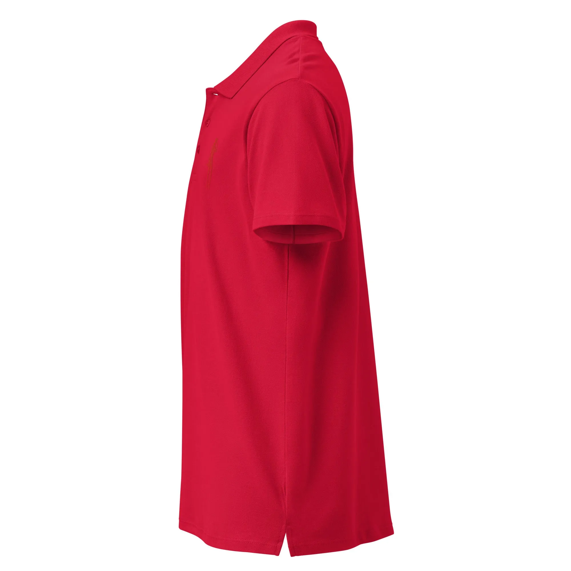 Female Golfer Premium Pique Embroidered Polo Shirt - Red
