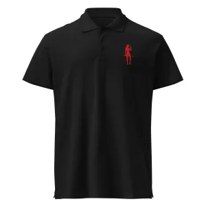 Female Golfer Premium Pique Embroidered Polo Shirt - Red