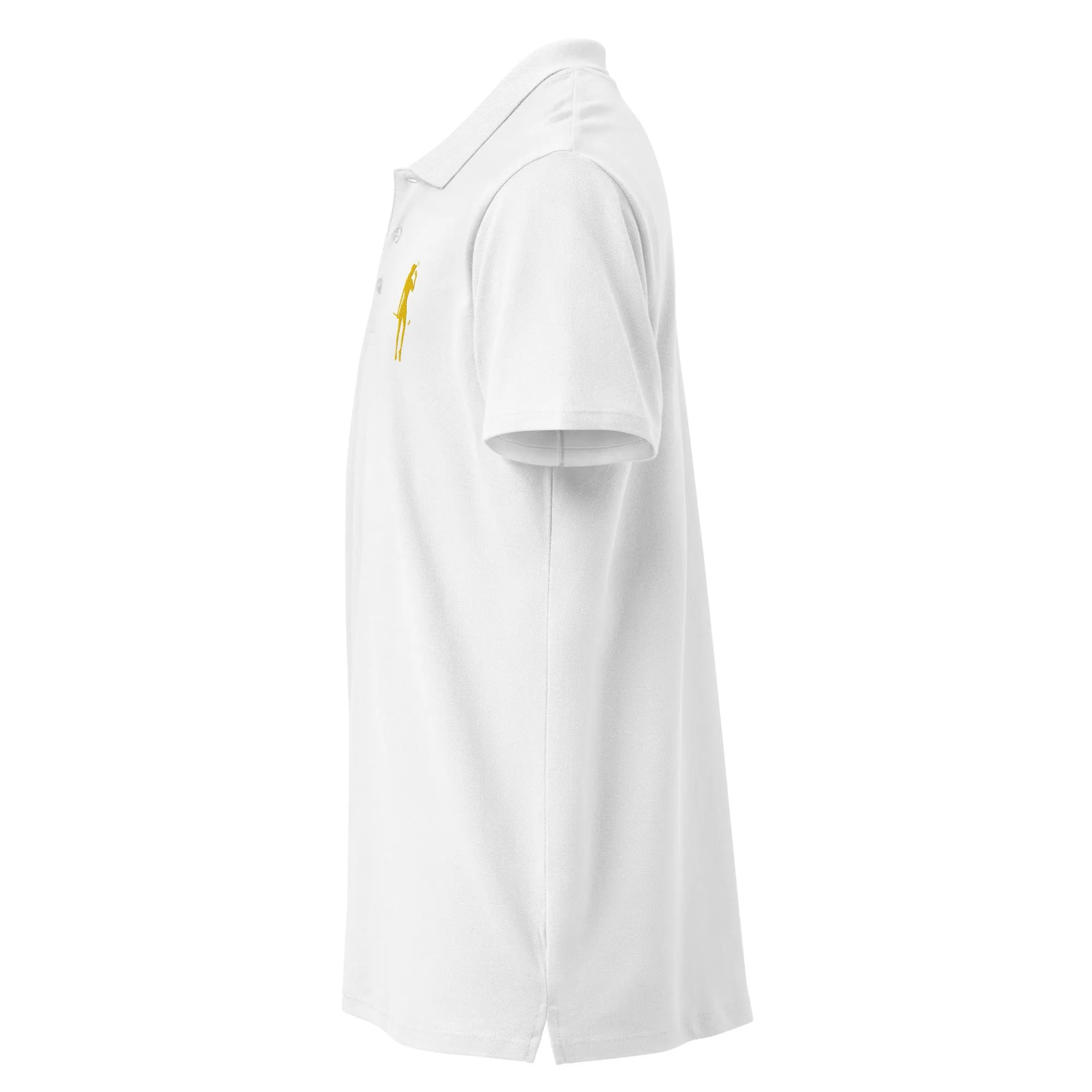 Female Golfer Premium Pique Embroidered Polo Shirt - Yellow