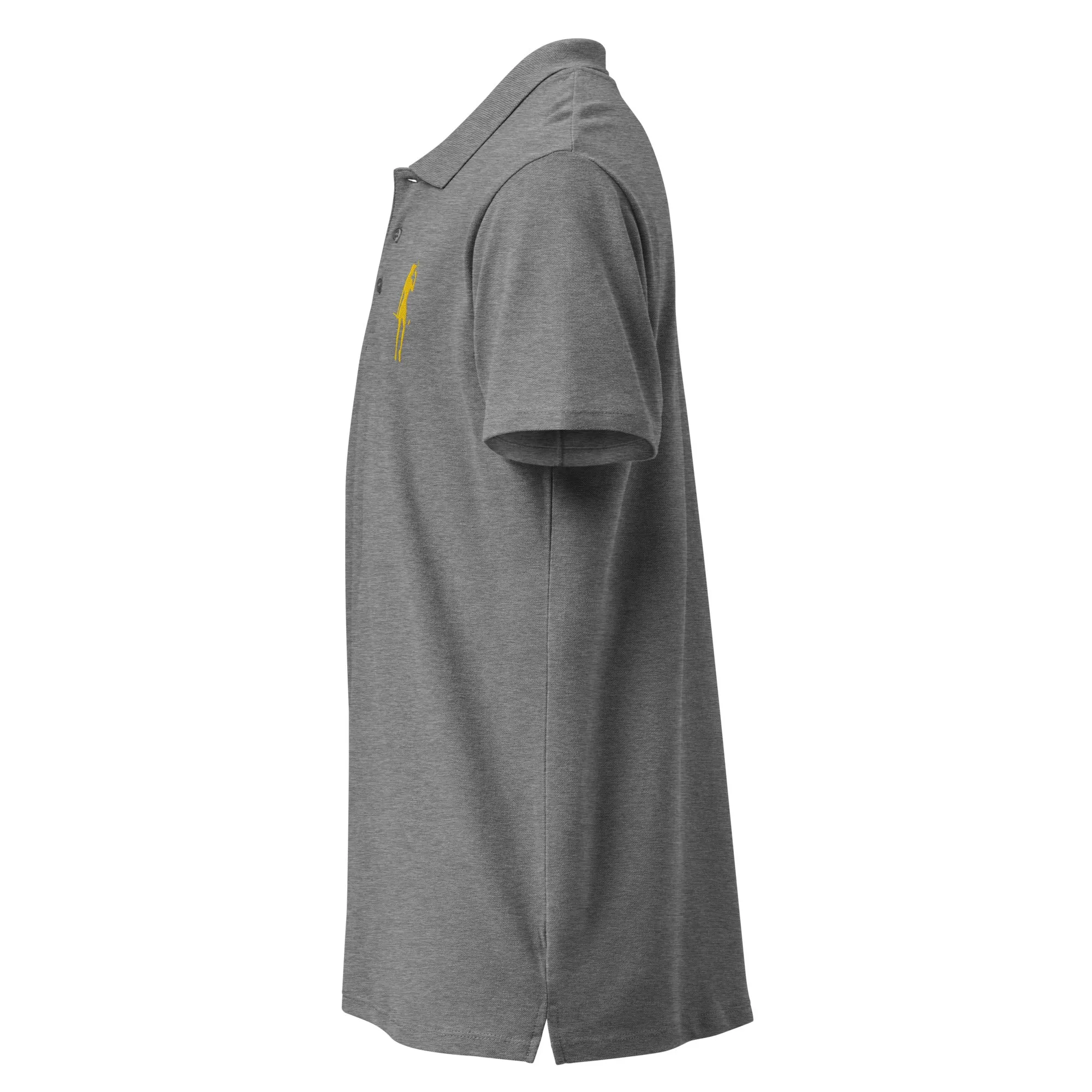 Female Golfer Premium Pique Embroidered Polo Shirt - Yellow