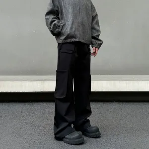 Flared Workwear Multi-Pocket Pants