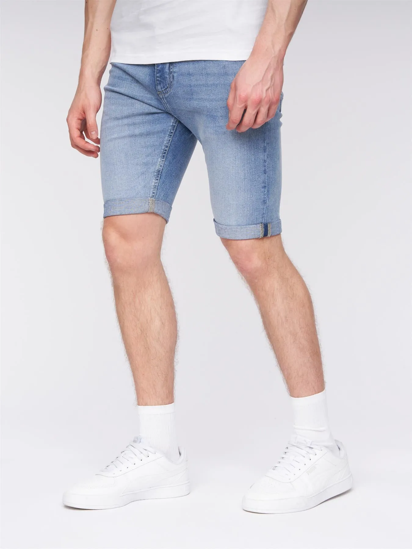 Flex Denim Shorts Light Wash