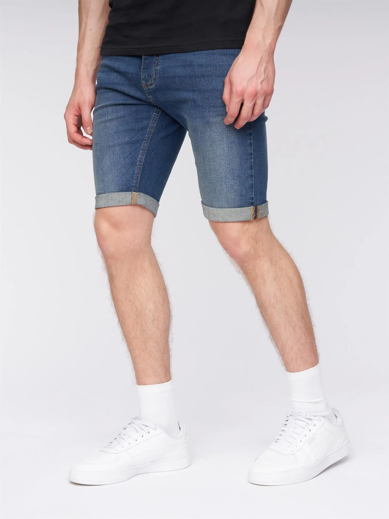 Flex Denim Shorts Stone Wash
