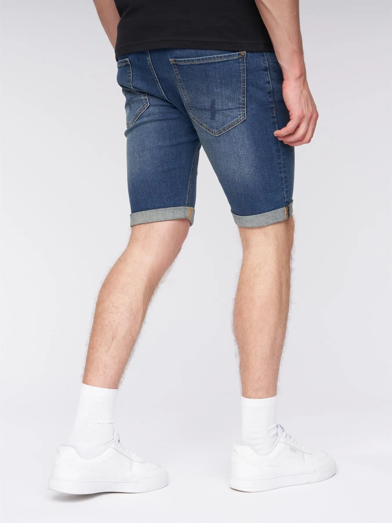Flex Denim Shorts Stone Wash